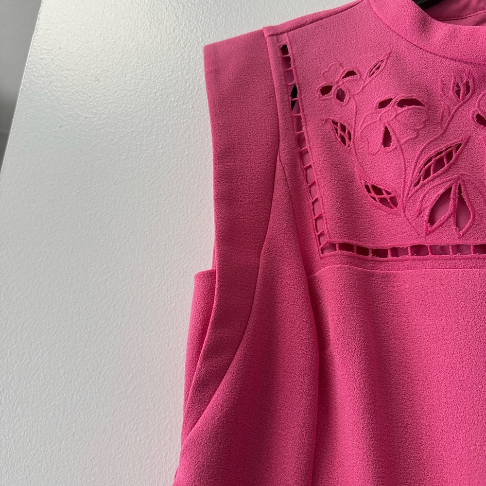 Sleeveless Pink Shift Dress - Elegant Summer Style - Picture 5 of 6